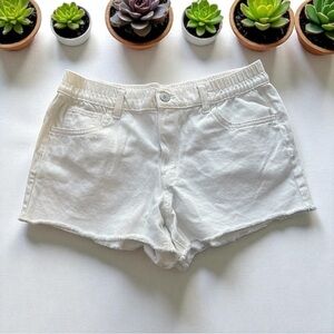 SO White Jean Shorts Distressed Cut-Off Style